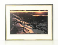 Midnattssol &ouml;ver Abiskofj&auml;llen och Tornetr&auml;sk